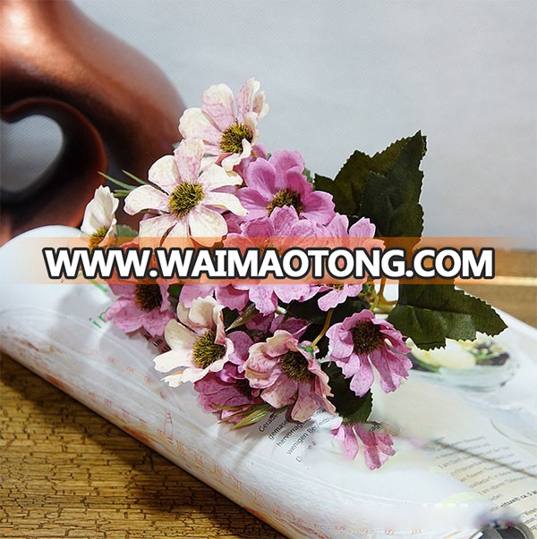 Beautiful color silk artificial cosmos flower for home decoration