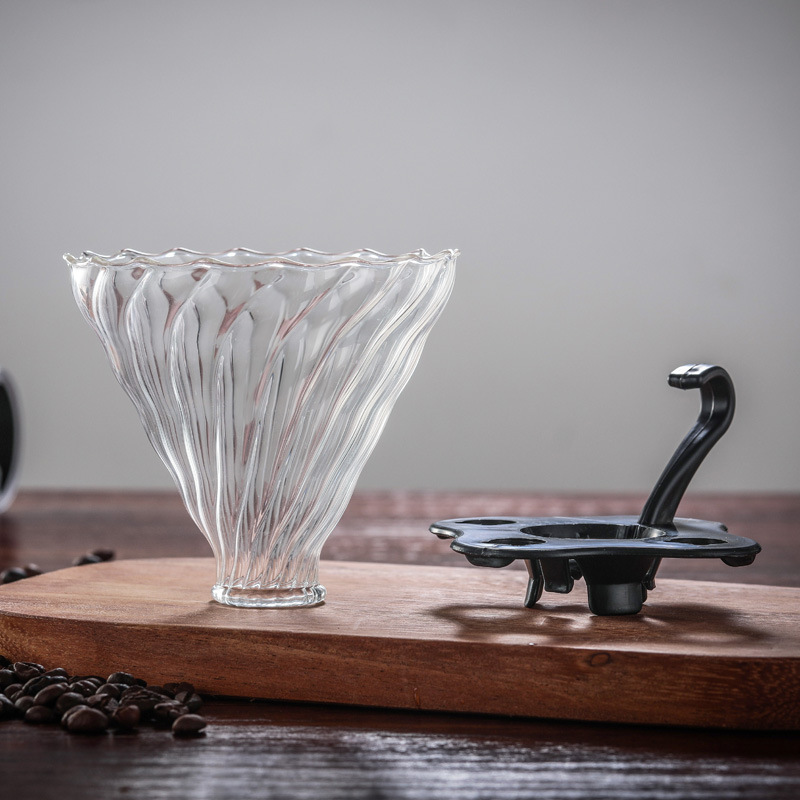 High Borosilicate Glass Coffee Dripper With Handle V60 Glass Dripper