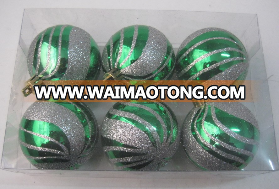 Hand Painted plastic christmas ball xmas tree decorations ornaments