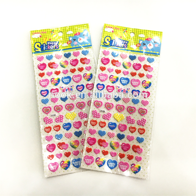 Audited Wenzhou Factory Supply Kids Safe Eco-friendly PVC EN71.123 Passed Adhesive Cartoon Custom Puffy Stickers