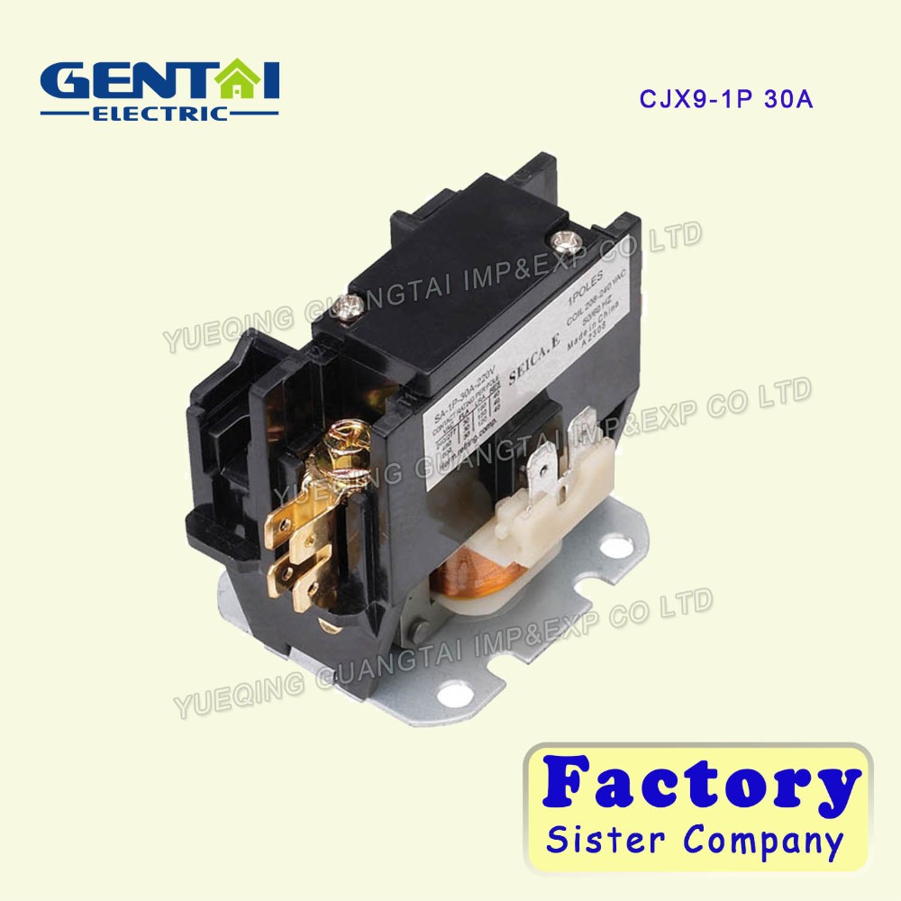 High Quality 1P 20A 1P 30A CJX9 Air Conditioner AC Contactor