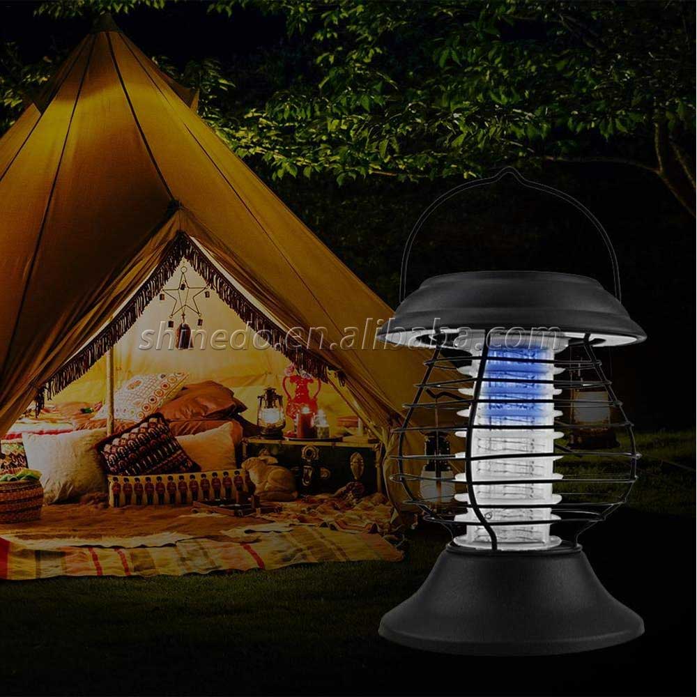 Shinedo Solar Mosquito Light, Waterproof Wireless Portable Hanging Bulb Bug Zapper Solar LED Mosquito Killer Lamp Insect Trap