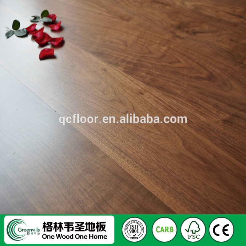 Asian walnut flooring 15MM indoor and home used walnut engineered wood flooring