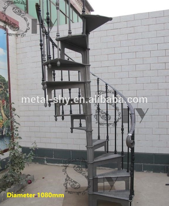 Lower price cast iron round spiral staircase China supplier