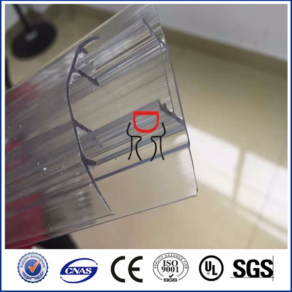 lexan u profiles for polycarbonate sheet/pc panel/pc sun sheet