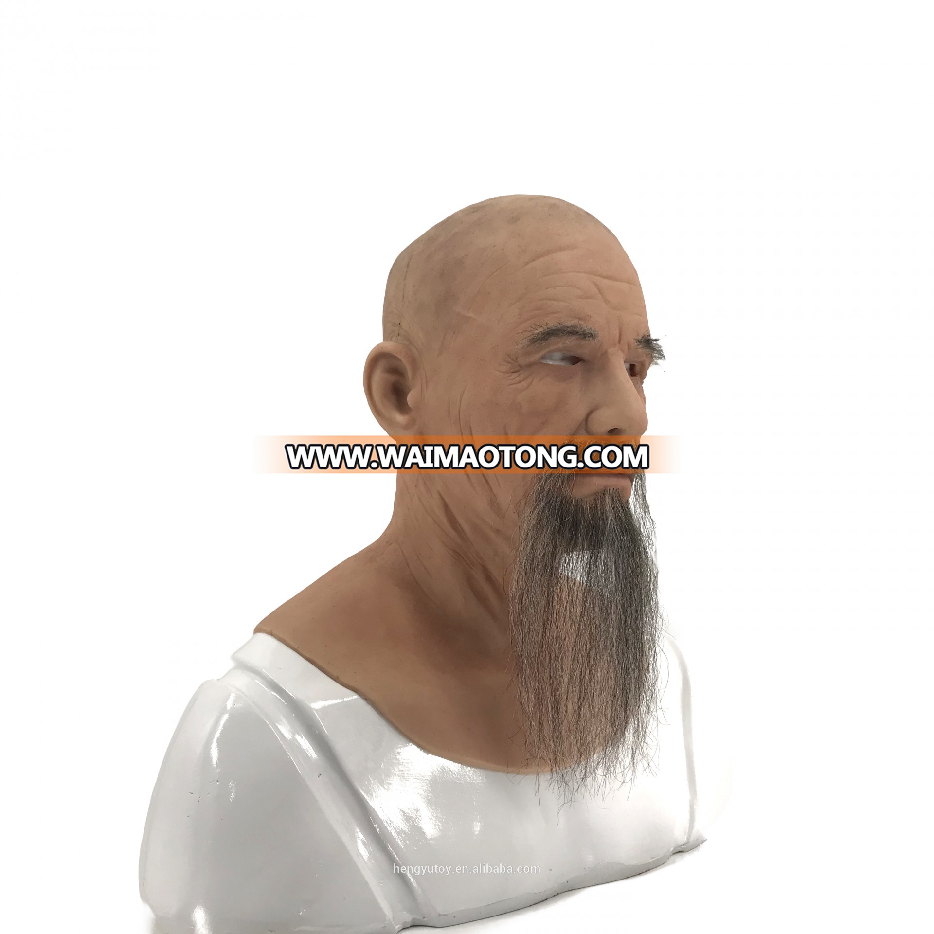 Party Cosplay Costume Old Man Mak Mask Silicone Crossresser Head Mask