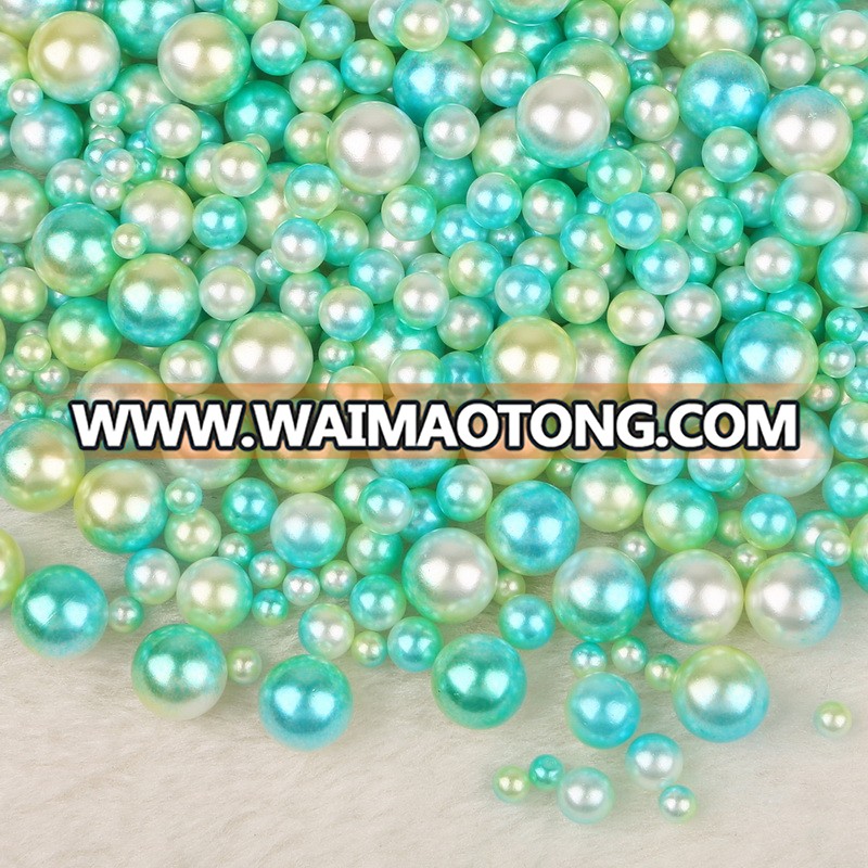 Mixed Color No Hole ABS Round Pearls Imitation Pearl Beads