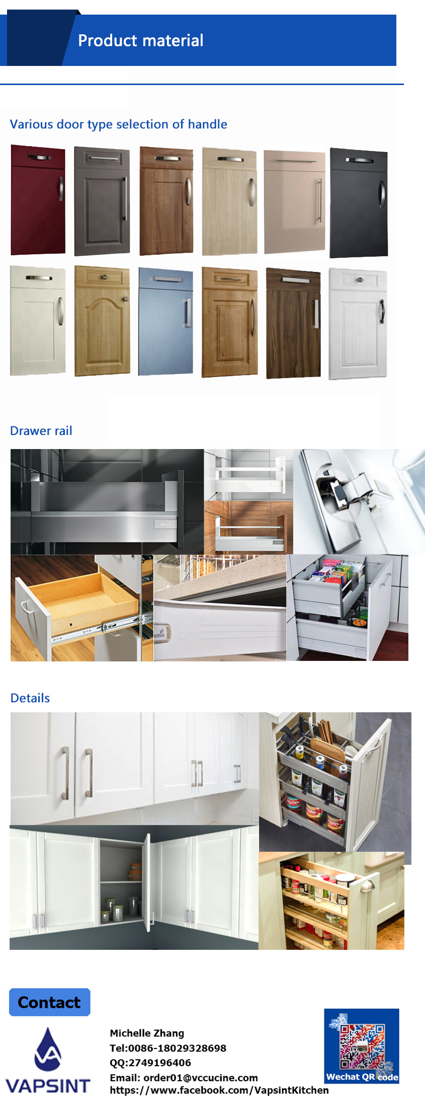 Factory customized modern and simple new design kitchen cabinet