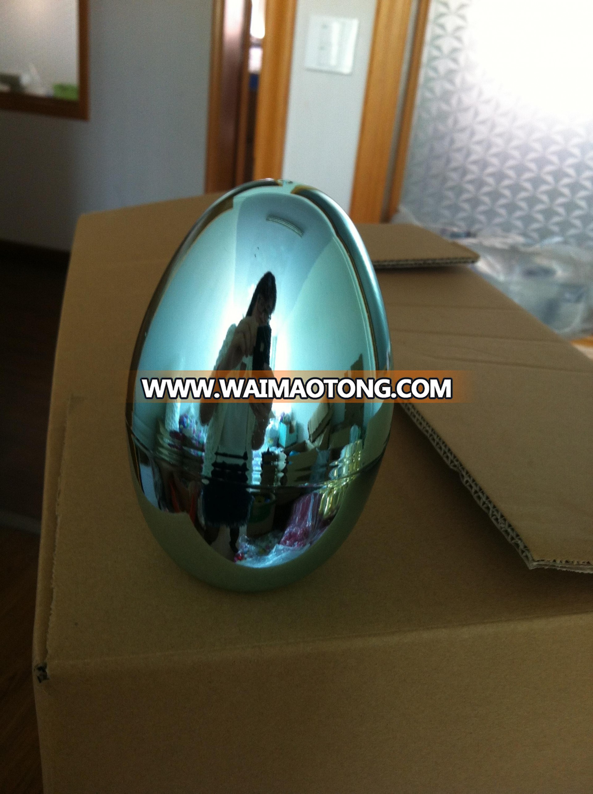 8"large big plastic golden easter egg