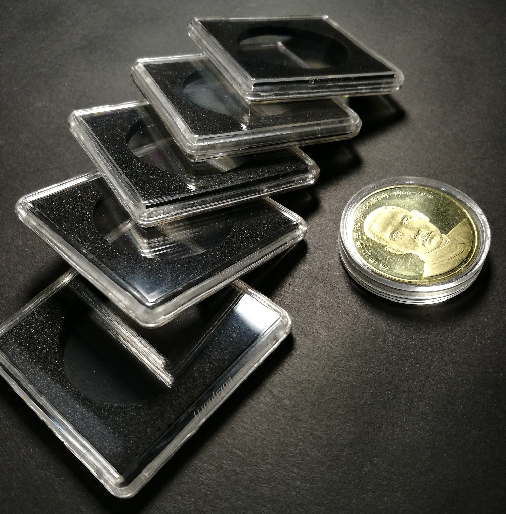 Wholesale popular customized clear plastic coin holder for coin storage