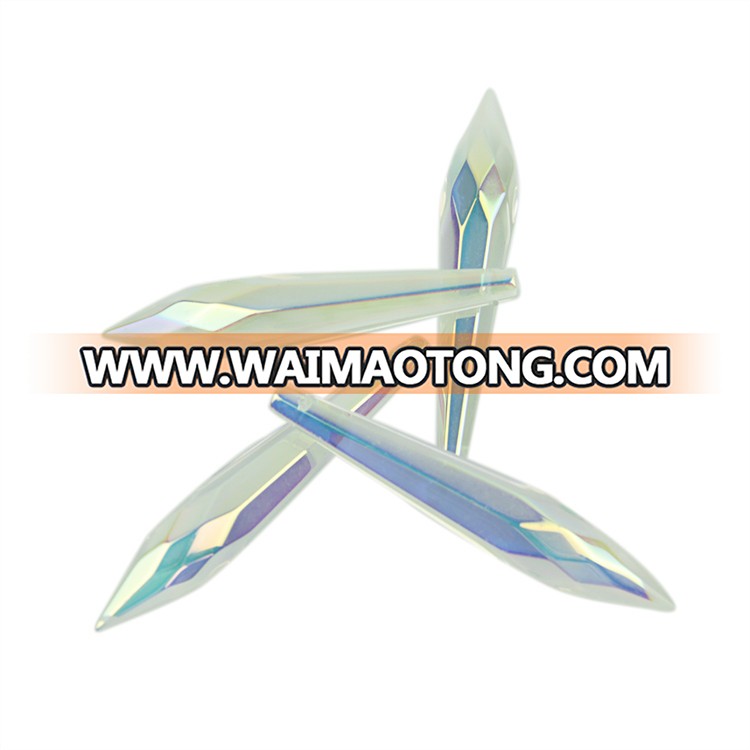 76mm various colors crystal multi-faceted u drop pendant for wedding home ornament magic free shipping