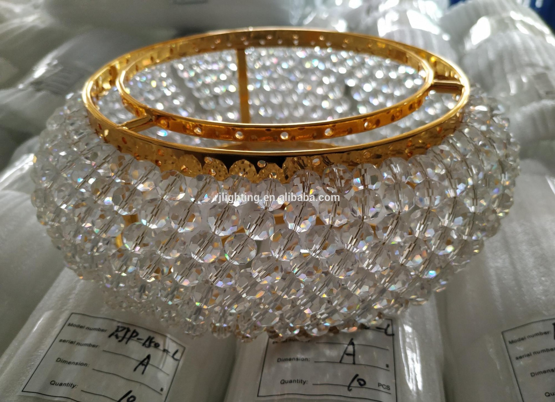 Wholesale gold golden chandelier pendant crystal lamparas de techo lamps home decor