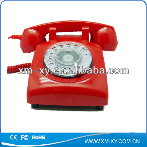 black landline LED display retro telephone foe desktop