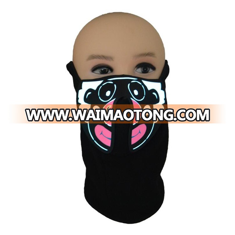 PoeticExst Newest Products Black Customized LED Halloween Dress up Miguel Cosplay Cotton Mask