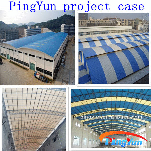 Made in china popular clear corrugated plastic roofing sheets plastic