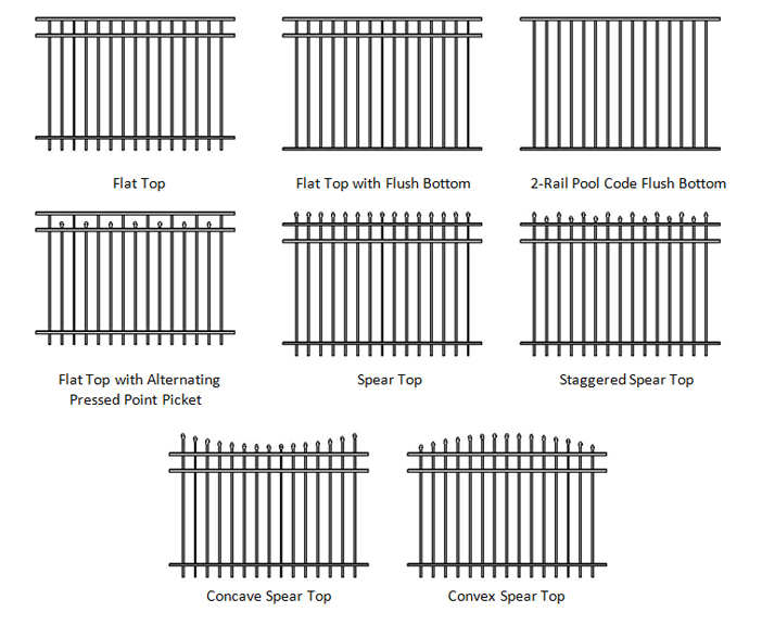 High quality fence panels aluminum waterproof welded powder coated black aluminum garden fences