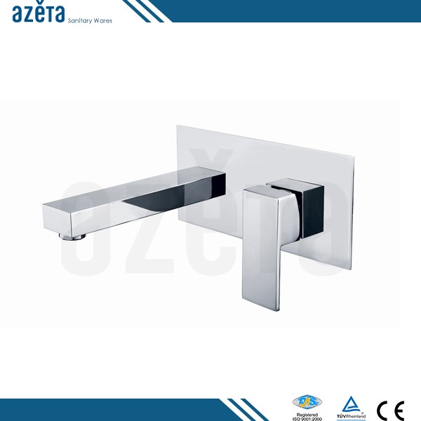 Sanitaryware Ceramic Cartridge Brass Bathroom In-Wall Mounted Concealed Wash Basin Faucet