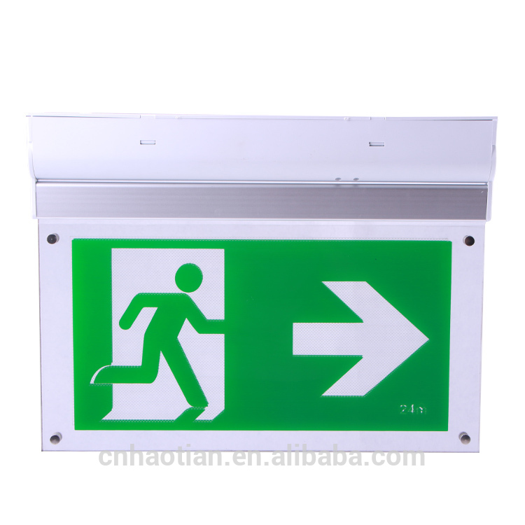 EN60598-2-22 led rechargeable emergency light double sided led exit sign