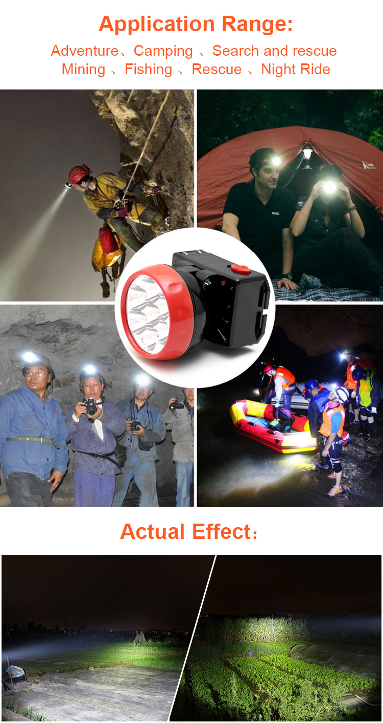 Most powerful 7 Led head lamp torch 1000 lumen LED flashlight headlamp for fishing