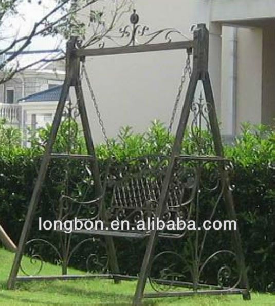 2013 Top-selling wrought iron swing design for garden