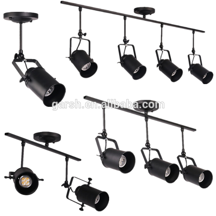 Shop Decoration Industrial Iron Ceiling Lamp Retro Loft Track Lighting