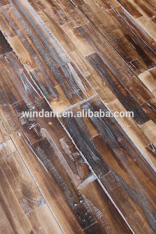 Antique rustic grade finger jointed birch solid wood flooring