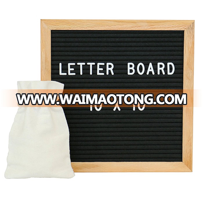 slotted felt letter board 10 x 10 inch black