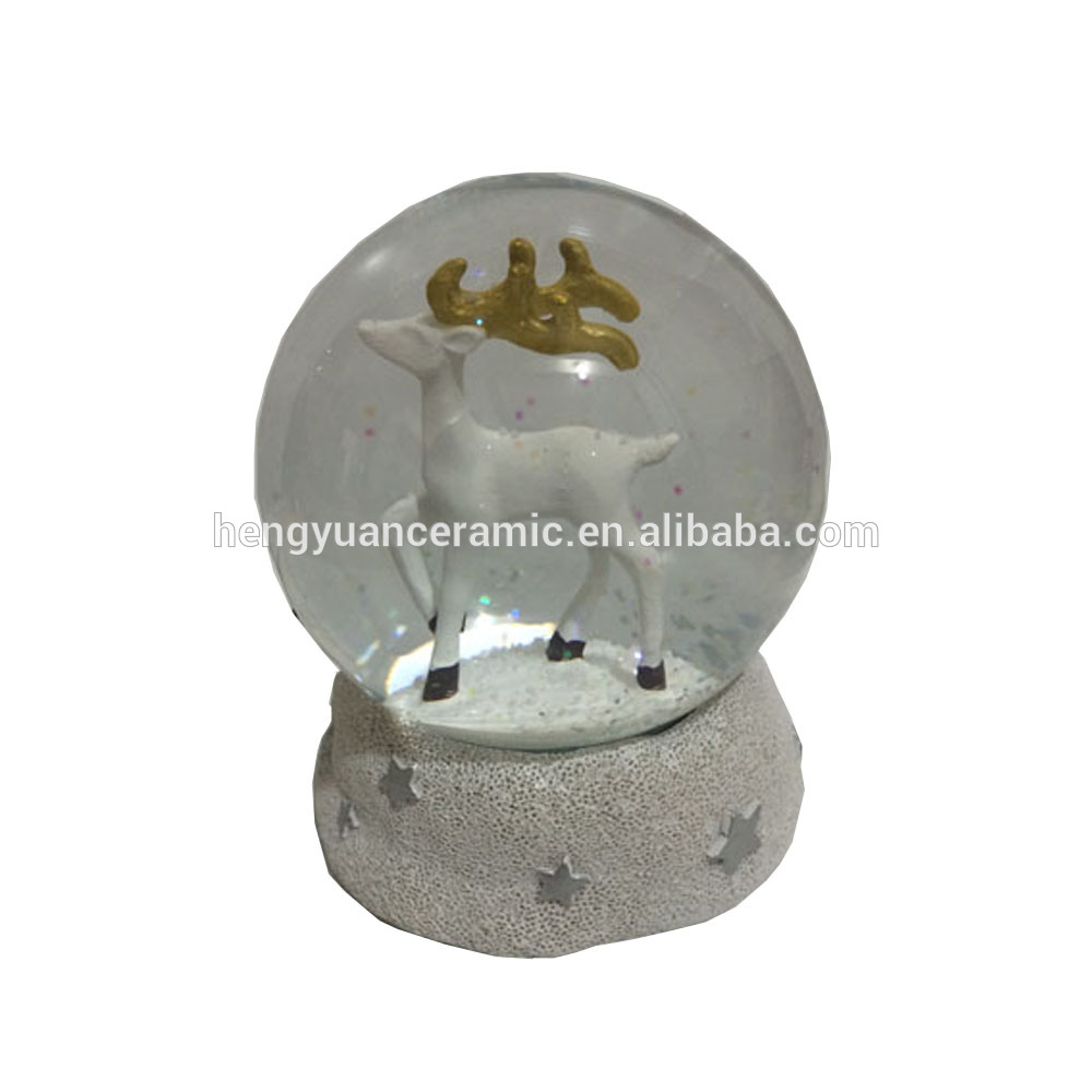 Electroplating silver snow globe for christmas decor