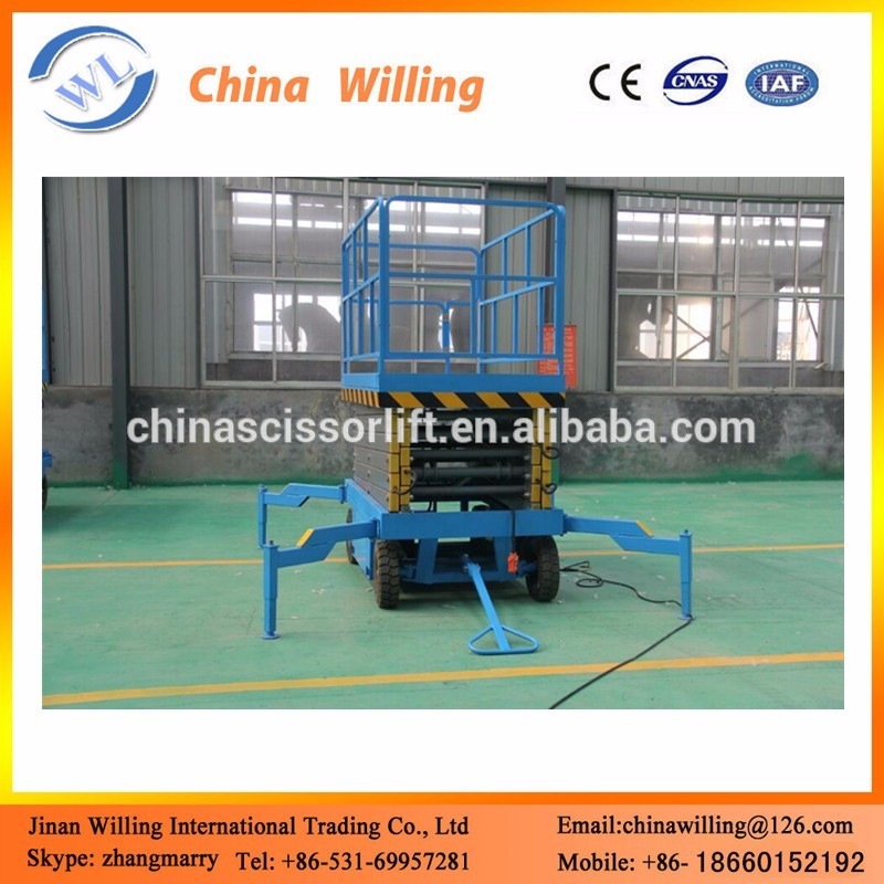 15m Hydraulic mobile scissor lift platform for wheelchair