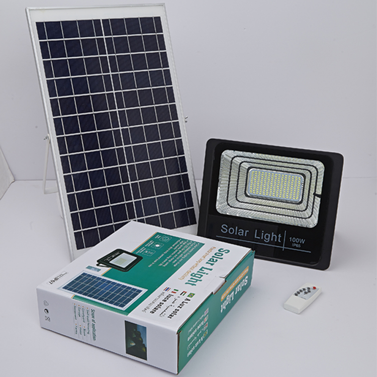 Remote sensor led floodlight with solar panel 25w 40w 60w 100w 120w