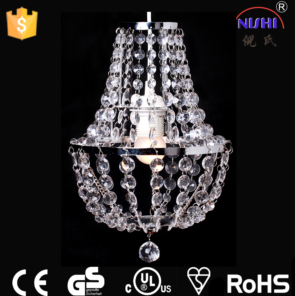 Elegance Crystal Chrome Modern 1L LED Pendant Lamp NS-120144