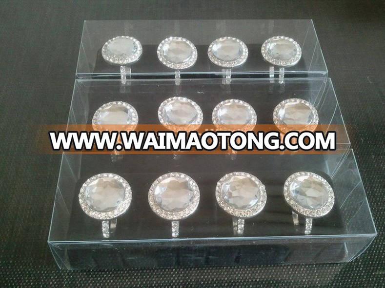 heart shaped crystal beads napkin rings for wedding