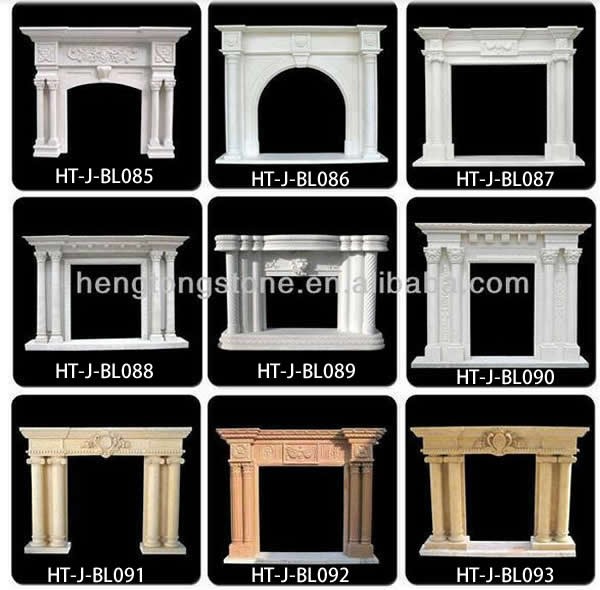 Quyang Factory Marble Fireplace Mantel Sculpture For sale