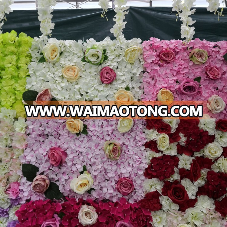 IFG flower wedding decoration wall white rose  flower wall panels with orchid 40*60/50*50