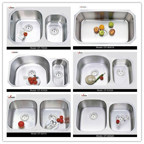 cUPC Stainless Steel Kitchen Sink Double bowl stainless steel water trough portable sink