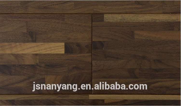 Multistripes walnut parquet chromatic aberration engineered wood flooring