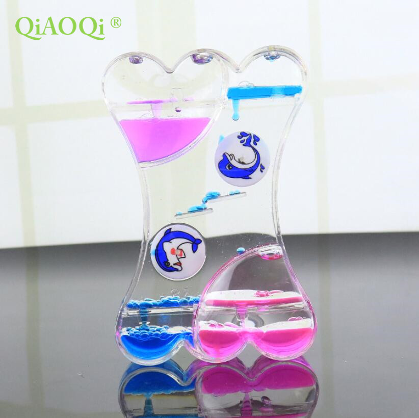 Double Heart Shape 3 colors Liquid Motion Timer