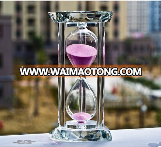 15 Min Colorful Handmade Crystal Hour Glass Crafts wedding souvenirs from China