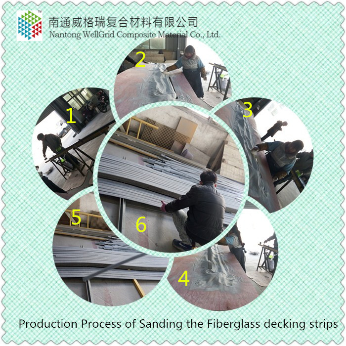 WellGRID Factory Supply Anti Slip fiberglass gritted flat strip