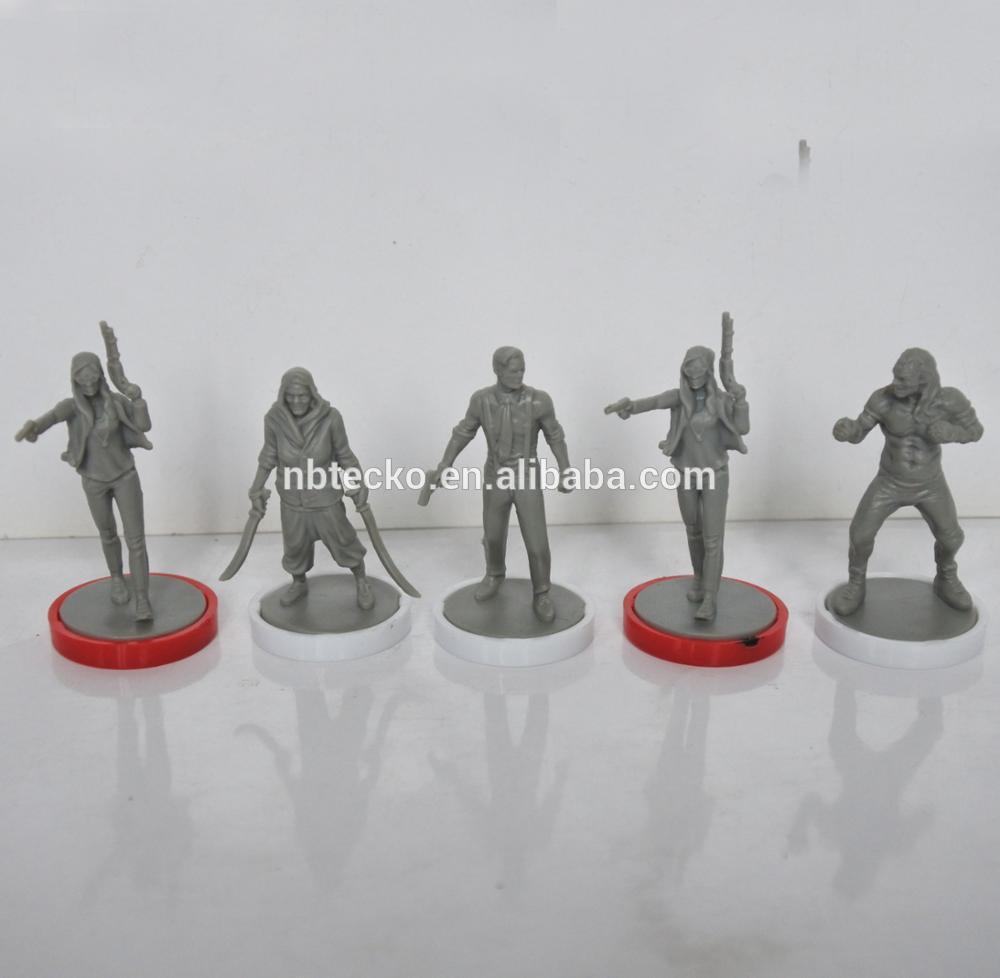 Plastic 3D customized board game miniatures table game figures