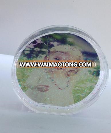 heart photo snow globe for wedding return gift