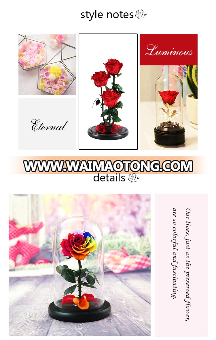 Innovative birthday gifts preserved roses glass