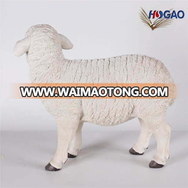 Resin sheep statue sheep realistic animal sculpture craft realistic polyresin animal for home and garden decoration