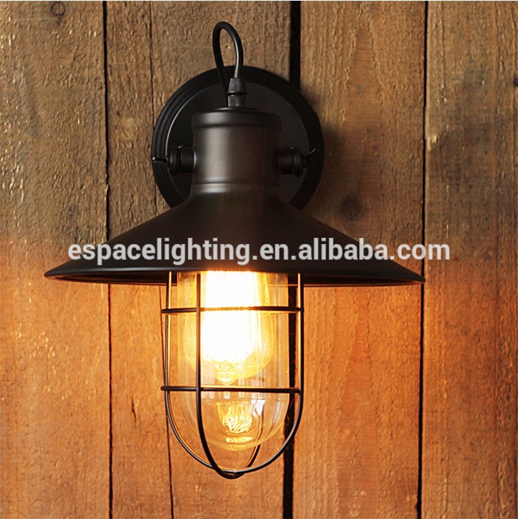 Wholesale Price Loft Vintage Industrial Edison Wall Lamps Clear Glass Lampshade Antique Copper Wall Lights 110V 220V For Bedroom