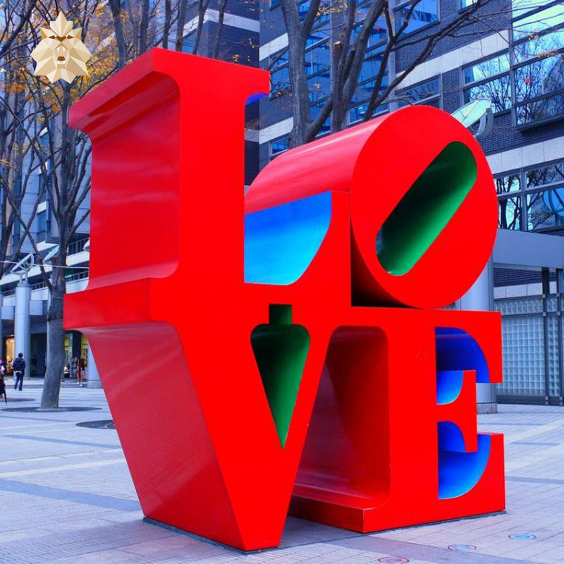 Hot sale art Outdoor Garden decoration stainless steel LOVE letter sculpture for sale NTST-618Y