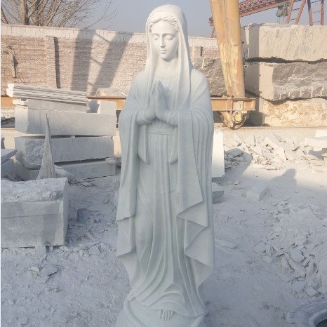 life size church religious Marble stone Virgin Mary and Jesus sculpture