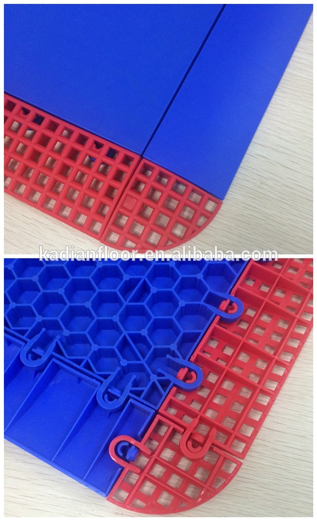 pp outdoor interlocking plastic floor tile for basketball court