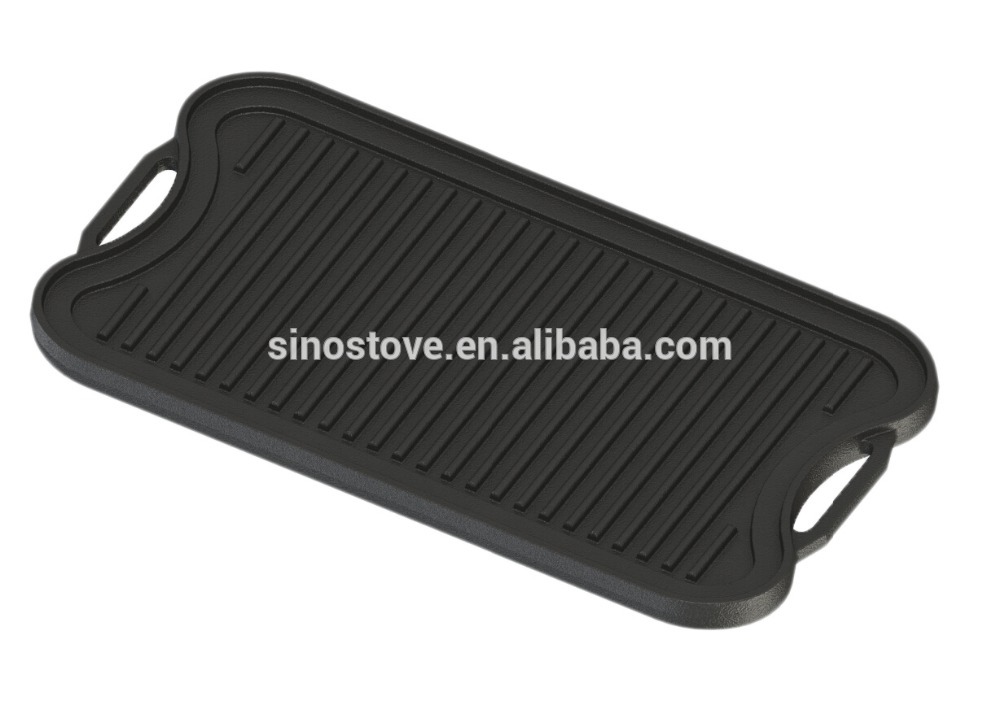 New Design Pre-seasoned Cast Iron Griddle Plate