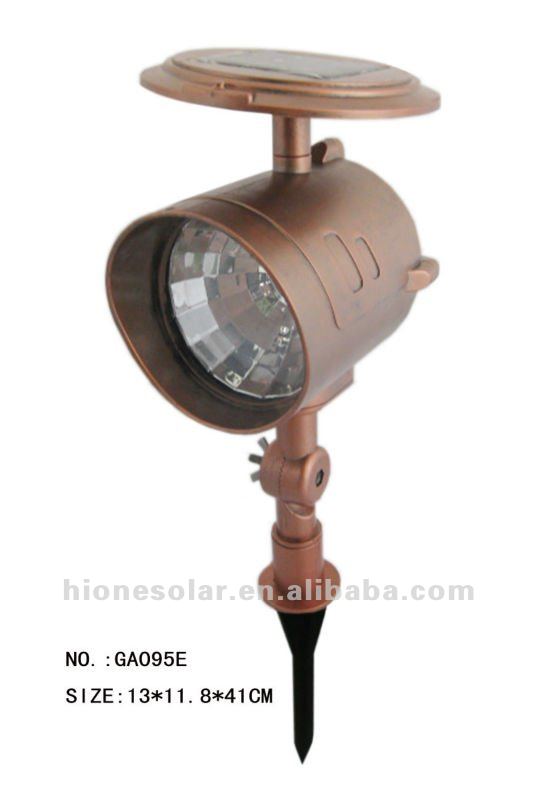 Solar Plastic Garden Spotlight Solar Street Light Brown Color