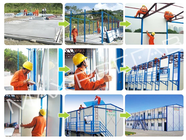 K7246 steel construction factory building K modular building for prefab work camp